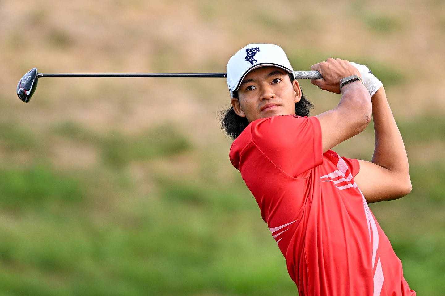 PARIS, FRANCE - SEPTEMBER 01: Taichi Kho of Hong Kong plays his tee shot on the 1st hole during Day Two of the 2022 World Amateur Team Golf Championships - Eisenhower Trophy competition at Le Golf National on September 1, 2022 in Paris, France. (Photo by Octavio Passos/Getty Images)