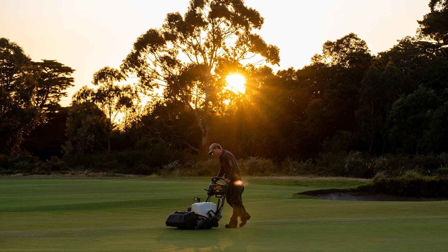 Early start for the greenkeeping staff at Royal Melbourne