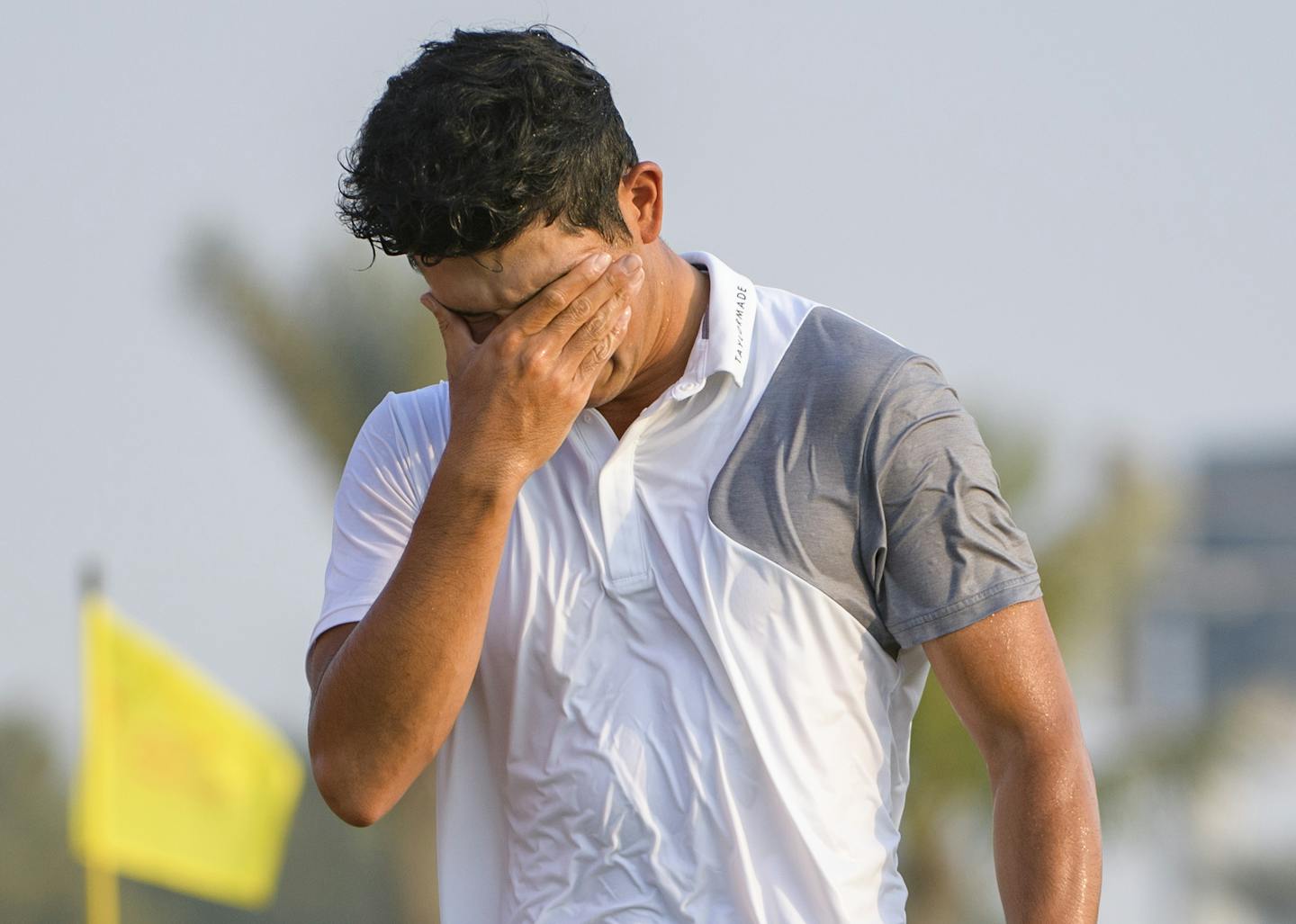 Keita Nakajima of Japan breaks down in tears after winning the 2021 Asia-Pacific Amateur Championship