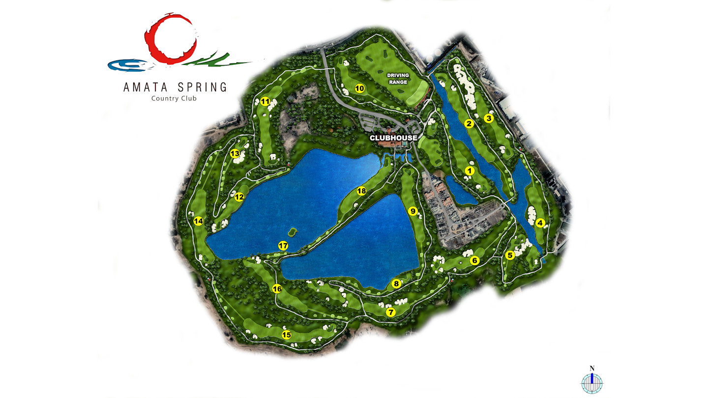 Amata Spring Country Club Course Map