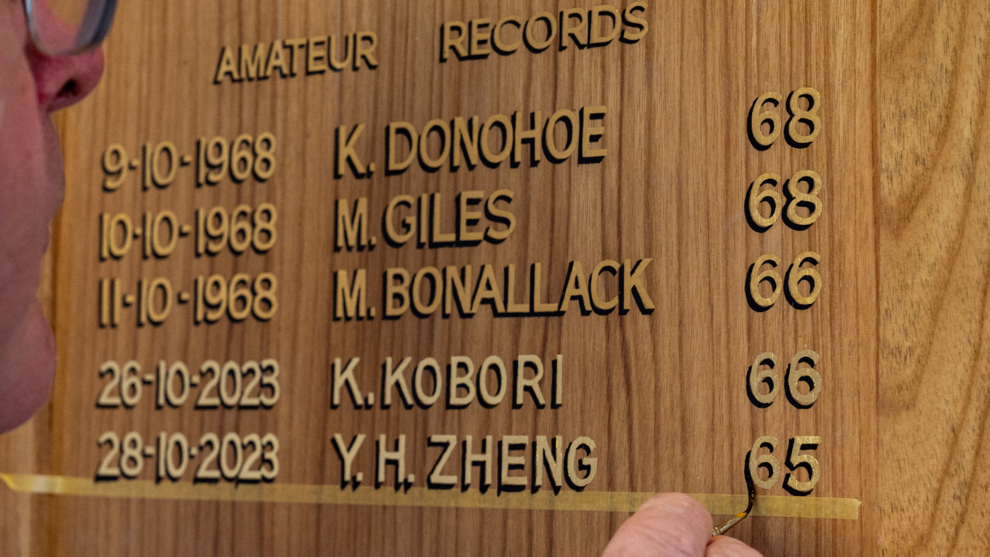 The record board at The Royal Melbourne Golf Club was updated this morning.