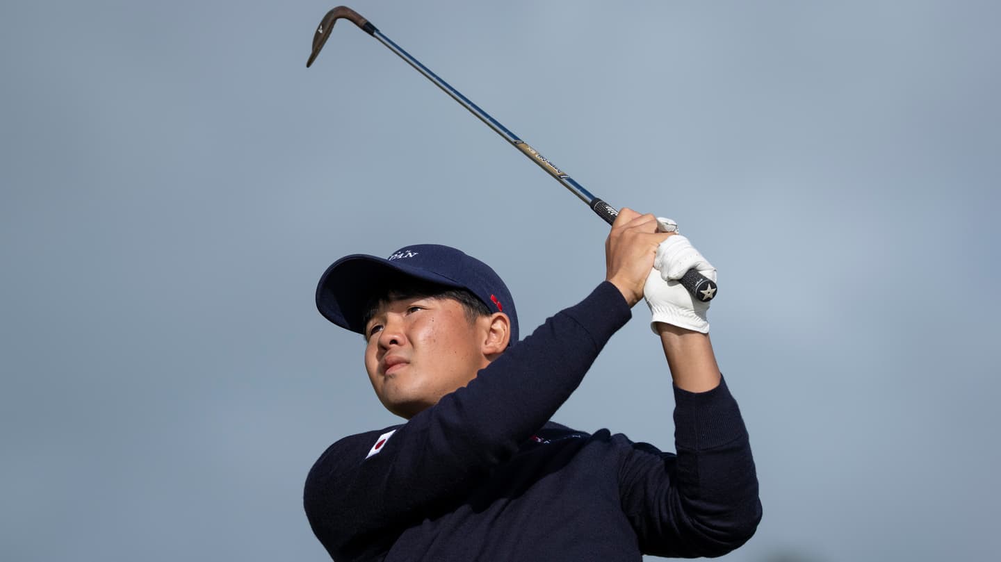 Taisei Nagasaki of Japan plays his stroke from the No. 17 tee